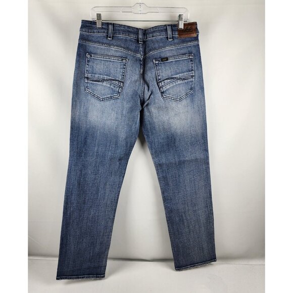 Lee Jeans Mens 34x32 Blue Straight Fit Comfort Stretch Denim NWT - Picture 9 of 12